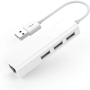 3 Порта USB 2,0 Концентратор С адаптером локальной сети USB Ethernet RJ45 Для ноутбука Ethernet Док-станция Сетевой Удлинитель Для Mac IOS Android ПК Chromebook