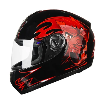 Оригинальный Мотоциклетный шлем для мотокросса с двойным козырьком, четырехсезонный ветрозащитный шлем Унисекс, Cascos Para Moto