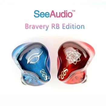 SeeAudio Bravery RB Edition Hi-Fi Наушники 4BA С балансной Арматурой В ухе IEM Из смолы С Высокими частотами Для Вокальной музыки 0,78 2Pin Съемный кабель