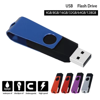 USB2.0 металлический флэш-накопитель pen drive 4 ГБ 8 ГБ 16 ГБ 32 ГБ 64 ГБ cle usb usb-накопитель pendrive высокоскоростной usb memoria stick фотография