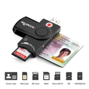 Устройство чтения смарт-карт USB 2.0 Micro SD/TF memory ID Bank EMV электронный DNI dni citizen sim cloner разъем адаптера