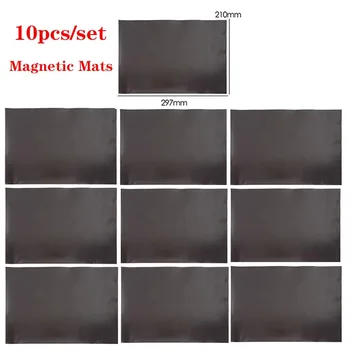10 шт./компл. Магнитные листы формата А4 для вырезания Штампов, Черные Магнитные коврики для холодильника, хранение Фото, поделок 21x29,7 см