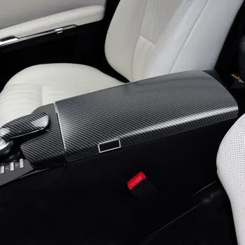 ABS Карбоновое волокно, Подлокотник Для Центральной консоли Автомобиля, чехол для клавиатуры с телефонным набором, внутренняя отделка Для Mercedes Benz S Class W221 2008-2012