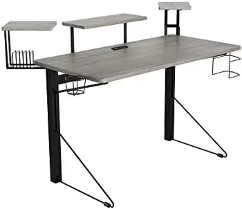 Игровой стол, стандартный, серый/черный