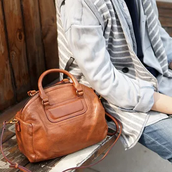 Модная высококачественная женская сумка из натуральной кожи, дизайнерские повседневные винтажные сумки через плечо из натуральной воловьей кожи в виде ракушки