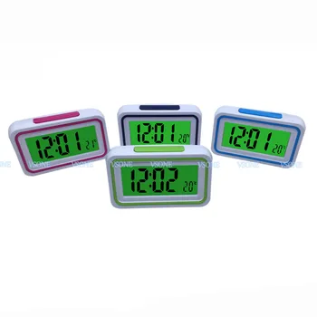 Русскоязычный ЖК-цифровой будильник с термометром, подсветкой, для слепых или слабовидящих, 4 цвета 9905RU