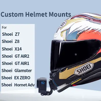 Премиум Индивидуальные Крепления для Экшн-камеры на Мотоциклетный Шлем с Алюминиевым Подбородком для GoPro, аксессуары для Shoei x14/z7/z8/air2/glamster