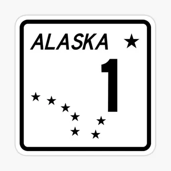 Маршрут Аляски 1, шоссе Гленн Сьюард, 5 шт., автомобильные наклейки для ноутбука, бампер мотоцикла, художественная печать, стена багажного отделения автомобиля