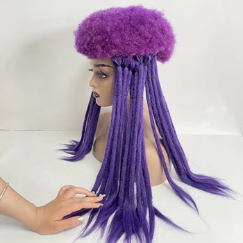 6 Упаковок 20 дюйм(ов) Синтетических волос Фиолетовые Дреды для наращивания волос для чернокожих Женщин