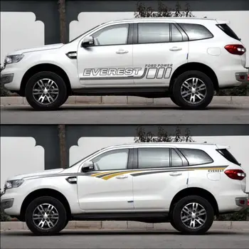 Для автомобильных наклеек Ford Everest, персонализированные наклейки на линию талии, автомобиль Everest, модифицированный автомобиль с цветочным рисунком