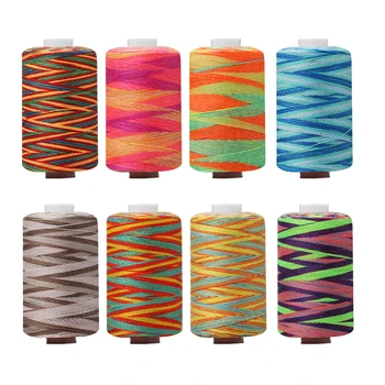 Chainho, Разноцветная Полиэфирная Плетеная Нить, Кожаная Швейная нить для ручного шитья своими руками, Доступно 10 цветов, 62x34 мм, 1000 ярдов/рулон, X22