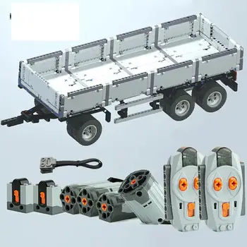 Высокотехнологичный MOC 4157 MAN Transport Truck Trailer MOC 4157 Power Function Набор Деталей Строительные Блоки Игрушки Развивающие Подарки Для Детей