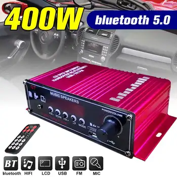 Усилитель мощности 400 Вт, Аудио Караоке, Усилитель для домашнего Кинотеатра, Сабвуфер Bluetooth 5.0 Класса D, Домашний автомобильный Усилитель FM USB/SD AUX Вход