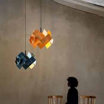 Подвесной светильник Escape, скандинавский минималистичный кубический подвесной светильник, светильник для спальни, декоративный обеденный подвесной светильник из кованого железа