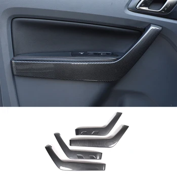 Для Ford Ranger Wiltrak 2015-2021 ABS Углеродное волокно Внутренняя дверная ручка Автомобиля Декоративная наклейка на крышку Аксессуары для интерьера автомобиля