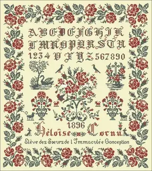 Набор для вышивания розовым садом любви счетным крестом, Вышивка, 11 карат, 14 карат, Рукоделие и рукоделие ручной работы, Картины для домашнего декора, 61-58