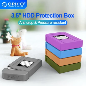 ORICO PHI 3,5-дюймовый ящик для защиты жесткого диска, красочный профессиональный ящик для хранения жесткого диска с этикеткой, многодисковое хранилище