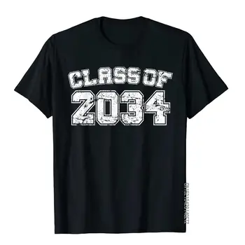 Класс 2034 34 Школьная футболка Для выпускного класса, забавные футболки для фитнеса, хлопковые мужские топы, Футболка с принтом