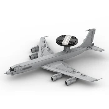 Авторизованный MOC-128557 1/80 E-3 Sentry Большой Реактивный Военный Самолет раннего предупреждения Модель Строительные Блоки Игрушки Набор (1700 шт.)