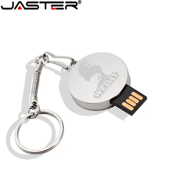 JASTER Mini металлический USB флэш-накопитель 4G 8G 16GB 32GB 64GB 128G Персонализированный флеш-накопитель USB Memory Stick U диск подарок с пользовательским логотипом