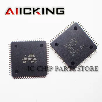 ATMEGA128L-8AI, 5 шт./лот, QFP-64 MCU, 8-битная вспышка ATmega AVR RISC 128KB, 3,3 В/5 В 64Pin TQFP, Оригинальная микросхема, В наличии