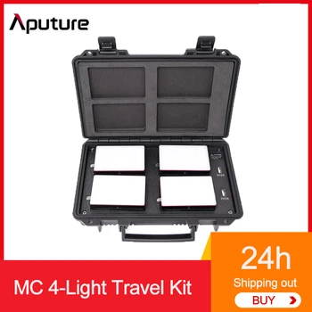 Aputure MC 4-Light Travel Kit 4шт MC Led ligt с беспроводной зарядной коробкой RGB Заполняющий свет Освещение для видеосъемки