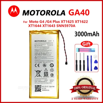 Оригинальный 3000 мАч Motorola GA40 Для Moto G4/G4 Plus XT1625 XT1622 XT1644 XT1643 Высококачественный Сменный Аккумулятор для телефона С инструментами