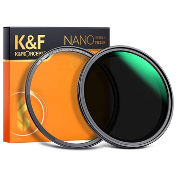 Фильтры для линз K & F Concept серии NANO-X с магнитной регулировкой 67 мм ND8-ND128 с 28 многослойными покрытиями HD, водонепроницаемые, защищающие от царапин