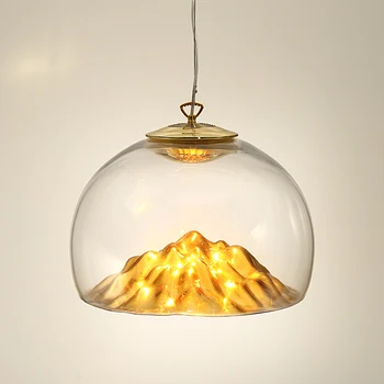 Постмодернистские светодиодные подвесные светильники в скандинавском стиле, подвесная лампа в стиле деко, подвесной светильник из вулканического стекла, бар, спальня, ресторан, светильники в стиле лофт