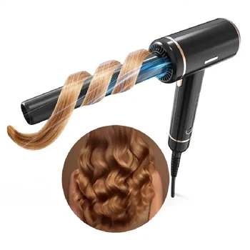 Профессиональная прямая плойка двойного назначения для завивки волос высокоскоростным холодным воздухом, салонный ионный электрический керамический инструмент для укладки