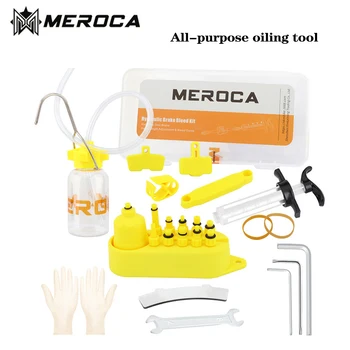 MEROCA Mineral Oil Lubricator Вспомогательный инструмент для дисковых тормозов MTB Universal Edition Полный Комплект Аксессуаров для велосипеда с Нейлоновым Шарниром