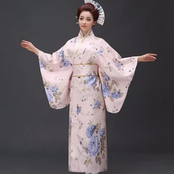 Новое поступление, оригинальное японское женское платье Юката, традиционное кимоно с Оби, танцевальные костюмы для выступлений, один размер