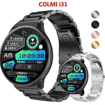 20 мм Часы Браслет Ремешок для COLMI i31 C61 C60 C80 Smartwatch Ремешок из Нержавеющей Стали для COLMI C80 Металлический Браслет Correa