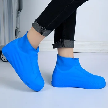 Новые непромокаемые ботинки, водонепроницаемый чехол для обуви, Силикон, Унисекс, уличный водонепроницаемый нескользящий износостойкий чехол для обуви многоразового использования