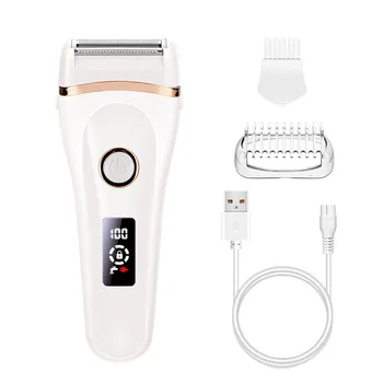 Женская бритва для удаления волос, USB электрическая водонепроницаемая перезаряжаемая бритва для бритья подмышек и ног