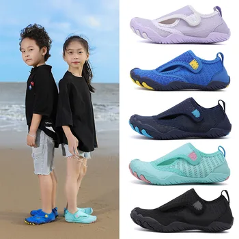 Детские пляжные водные тапочки, Детская обувь для рыбалки, акваобувь, Кроссовки для мальчиков, Обувь для босиком, Детская акваобувь для родителей и детей