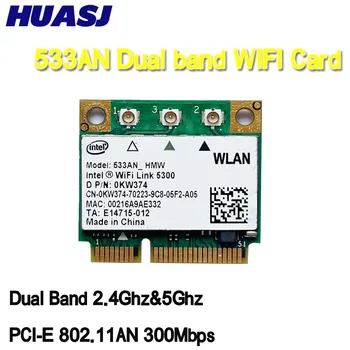 Двухдиапазонная беспроводная карта Intel 5300 533_MMW 2,4 ГГц 5 ГГц 300 М/450 Мбит/с 802.11 a/g/n Mini PCI-E Half Wlan Wifi Card