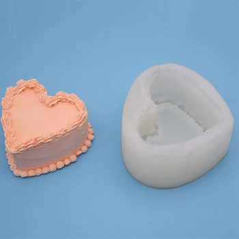 Новая 3D Тканая Силиконовая Форма Love Heart Муссовый Торт В форме сердца, Шоколадная Свеча Для Ароматерапии, Форма Для Выпечки