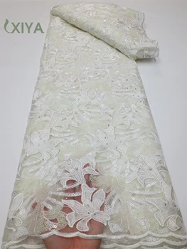 Ткань с африканской кружевной вышивкой XIYA 2023 Высококачественные французские нигерийские кружевные ткани Для пошива свадебного платья LY747