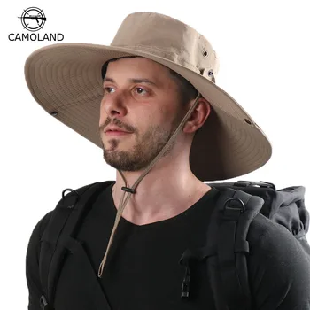Мужская и женская летняя водонепроницаемая солнцезащитная шляпа CAMOLAND Outdoor с широкими полями для Рыбака, альпинизма, пешего туризма, Солнцезащитная шляпа