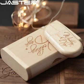 JASTER фотография подарок USB 2.0 Внешний накопитель флэш-накопитель 4 ГБ/8 ГБ/16 ГБ/32 ГБ/64 ГБ 5 шт. бесплатный логотип деревянный usb + коробка Бесплатная доставка