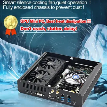 Intel Игровой Мини-ПК Gamer i7 10870H i9 9880H GTX1660 6G 1650 M.2 NVMe 2 * DDR4 Настольный Башенный компьютер Windows 11 10 4K HTPC