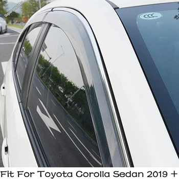 Lapetus Боковая дверь Автомобиля, окно, защита от дождя, козырек, 4 шт., подходит для Toyota Corolla Седан 2019-2023, Аксессуары, комплект для ремонта экстерьера