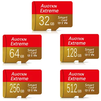 AuoTKN Оригинальная карта Micro sd 64GB 128GB TF Card C10 Высокоскоростная Карта памяти 8GB 16GB 32GB Class10 Mini SD Card 256G для Телефона