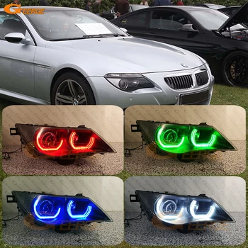 Для BMW E63 E64 630Ci 630i 645Ci 650i M6 Bluetooth APP Многоцветный Кристалл DTM M4 Стиль RGB СВЕТОДИОДНЫЙ Комплект Angel Eyes Halo Кольца