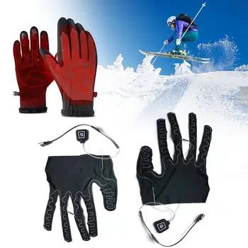 Перчатки с пятью пальцами, грелки, работающие на литиевой батарее, с трехступенчатой регулировкой температуры, Грелка для велоспорта, катания на лыжах, 1шт