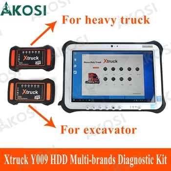 Многобрендовый дизельный экскаватор для тяжелых условий эксплуатации Xtruck Y009 HDD с планшетом FZ-G1, диагностические инструменты для грузовиков