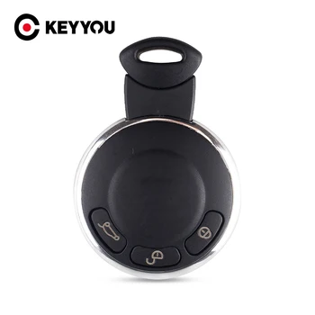 KEYYOU 3 кнопки дистанционного управления смарт-картой чехол для автомобильных ключей брелок для BMW Mini Cooper R56 Auto Smart Key с лезвием