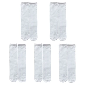 5 пар пустых белых сублимационных носков, пустые носки для сублимации, Носки для сублимации красителя, разные размеры для подростков и взрослых