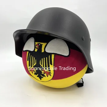 Плюшевая кукла Polandball, игрушка в виде аниме Countryball DEU, Западногерманский мяч и шлем M35 для косплея в подарок